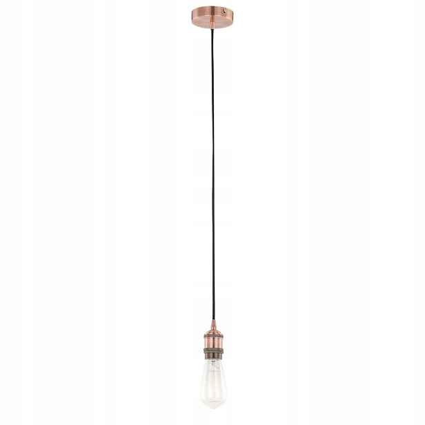 Závěsná měděná loftová retro lampa nad stůl, barový ostrov Italux