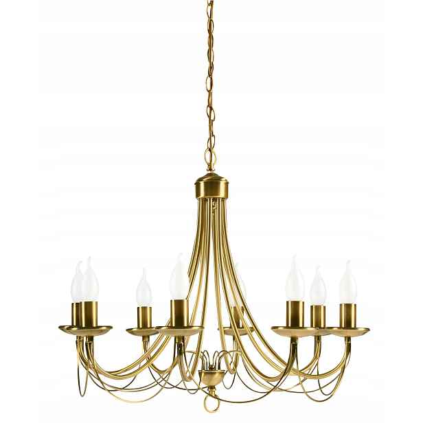 Zlatá banketová lampa 8XE14 Muza Candellux