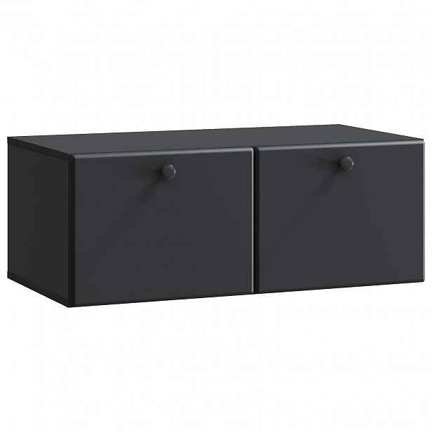 vidaXL Nástěnná TV skříň 78,5 x 41 x 30 cm Černá Kompozitní dřevo