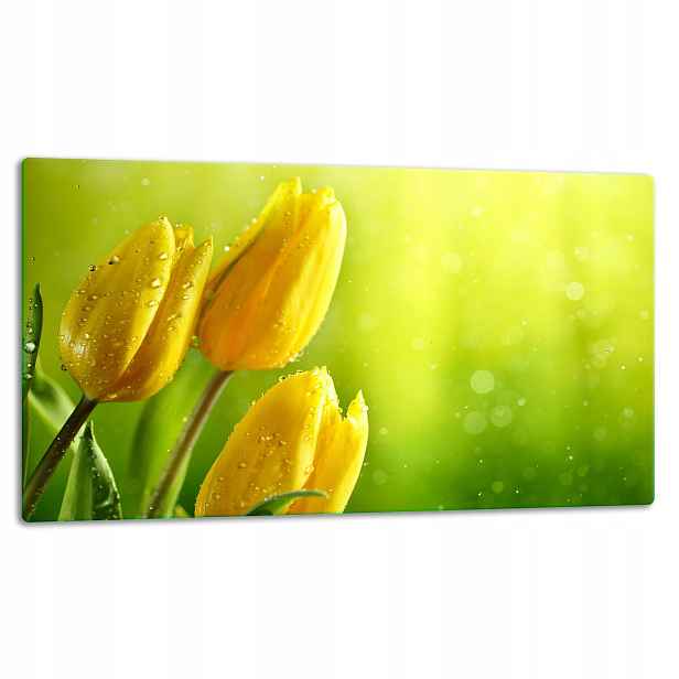 7v1 Skleněná Ochranná Deska Na Indukci 30x52 Tulipány
