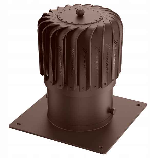 Komínová vložka podlouhlá Otočná s krytem pro Ventilaci fi200 Bronz 8017