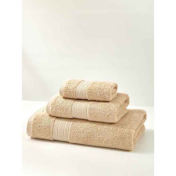 Koupací ručník 70x140 bavlna egyptská froté 600 g béžový hrubý savý