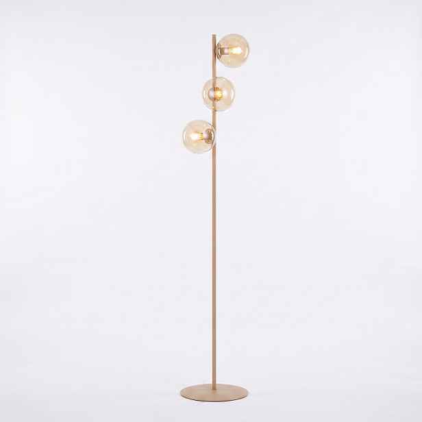 Podlahová lampa Magnus LP3 Mokka Amber 3x E14 se skleněnými stínidly