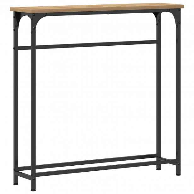 vidaXL Konzolový stolek Artisanový dub 75 x 19,5 x 75 cm