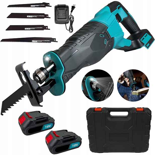 Akumulátor Pila Ocaska 18V Indikátor Baterie 4 Pilové Listy Řezání 150 MM