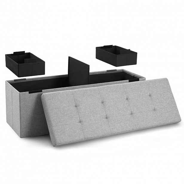 Blumtal SEDACÍ LAVICE 110/38/38 cm + 2 boxy navíc, světle šedá