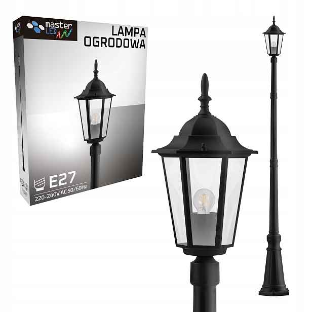 Venkovní stojací zahradní lampa Sloupek Lucerna 229 Cm E27