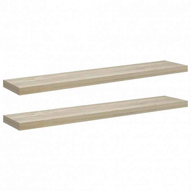 vidaXL Plovoucí nástěnné police 2 ks dub 120 x 23,5 x 3,8 cm MDF