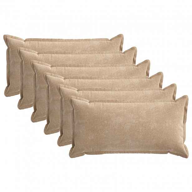 vidaXL Povlak na polštář 6 ks HOUTEN Taupe 40 x 80 cm