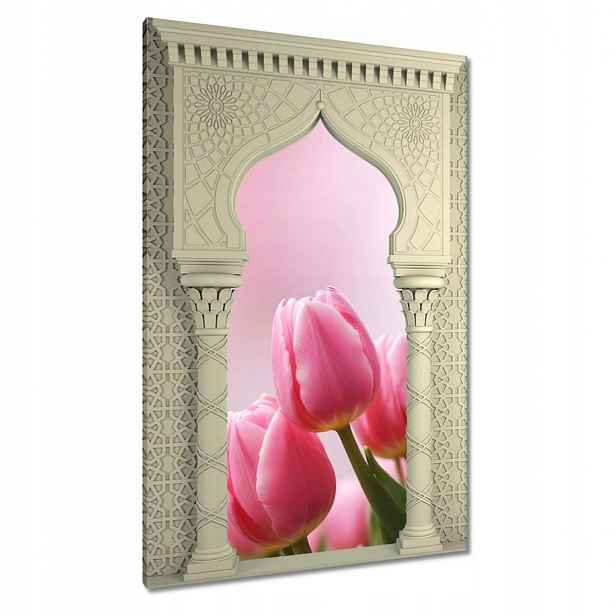 Obrazy 80x120 Růžové tulipány