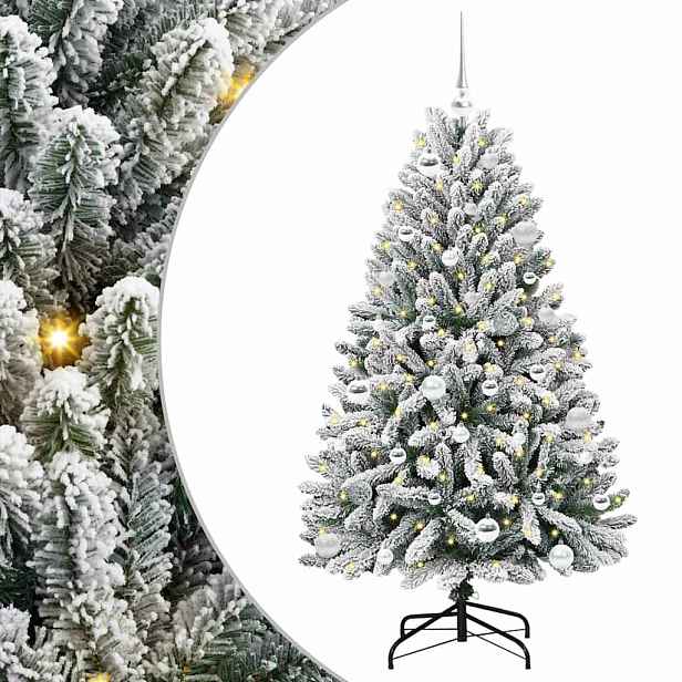 vidaXL Umělý vánoční stromeček 150 cm 150 LED Teplá bílá PVC a ocel