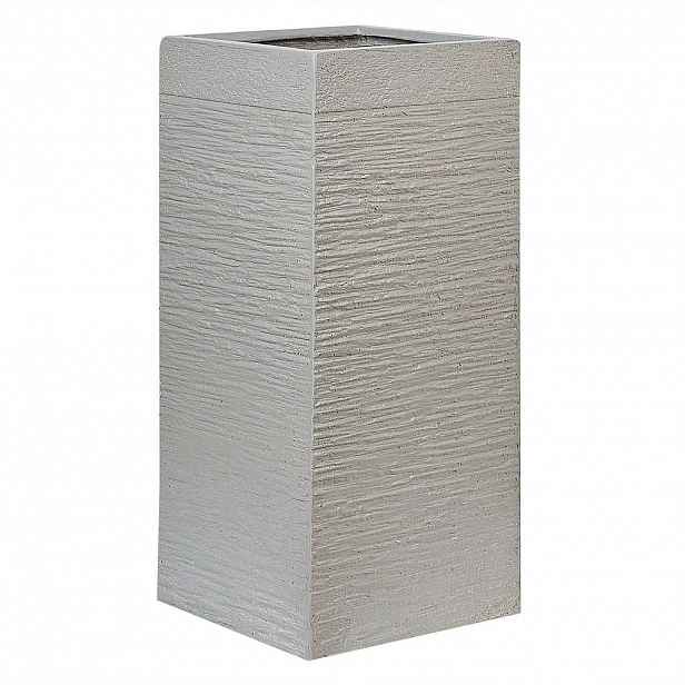 Beliani KVĚTINÁČ taupe čtvercový 33/33/70 cm Dion