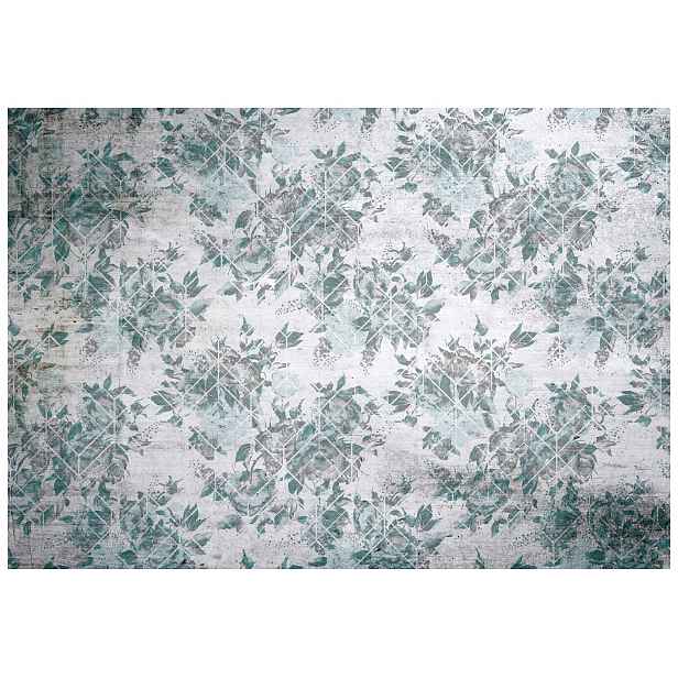 Fototapeta Květy romby zeleň šedá textura vintage 208x146 lepidlo