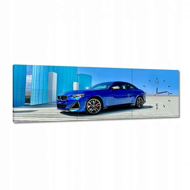 Hodiny 120x40 Modré Bmw Auto