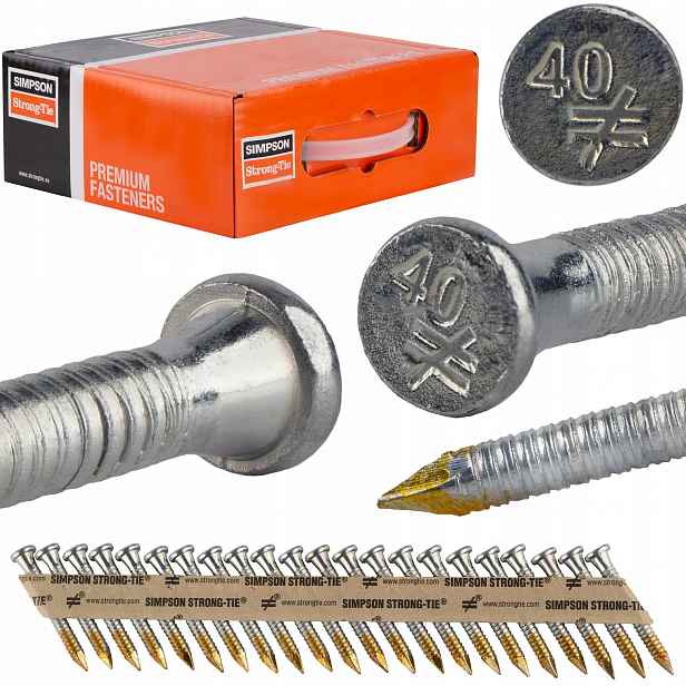 Hřebíky do hřebíkovačky 4x40 mm 1500 ks pro spojovací prvky Simpson CNAPC34