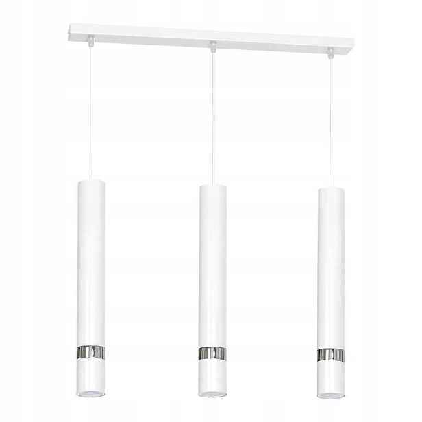 Milagro Závěsná lampa Joker Bílá Chrom 3xGU10 Kovová Nastavitelná 60 cm