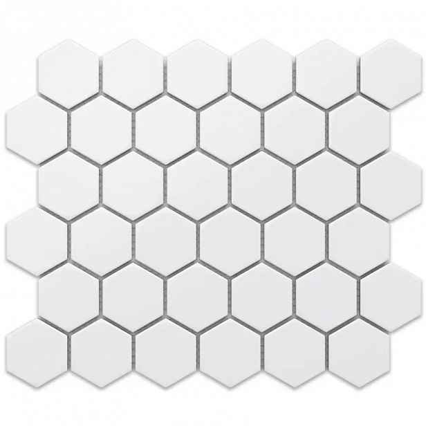 Mozaika Heksagon White Mat Big 27.7/32.3