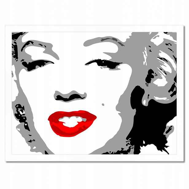 Plakáty v rámu 40x30 Marilyn Monroe Červené rty Pepř