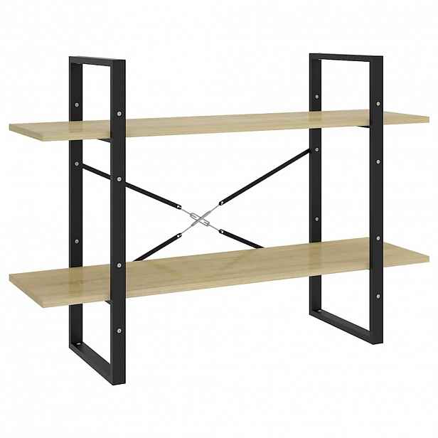 vidaXL Knihovna se 2 policemi dub sonoma 100x30x70 cm kompozitní dřevo