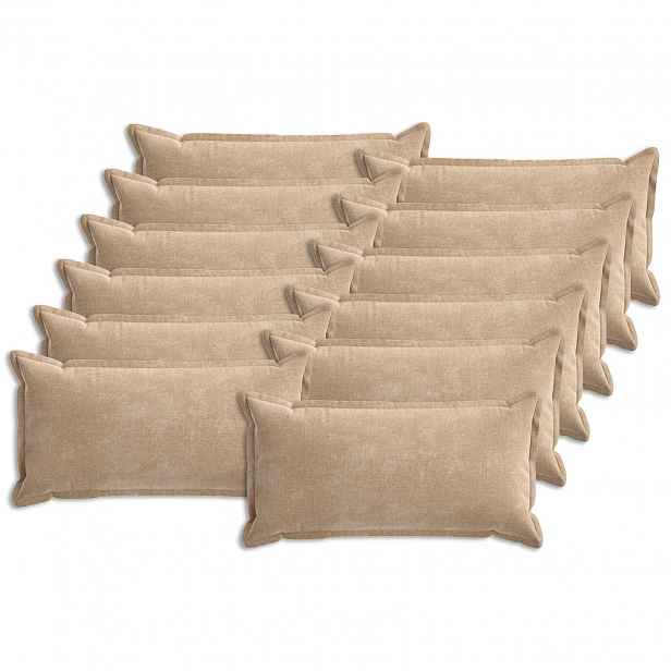 vidaXL Povlak na polštář 12 ks HOUTEN Taupe 40 x 80 cm
