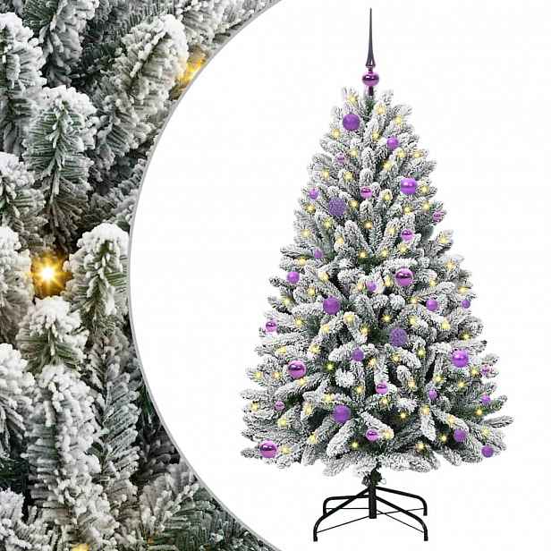 vidaXL Umělý vánoční stromeček 150 cm 150 LED Teplá bílá PVC a ocel