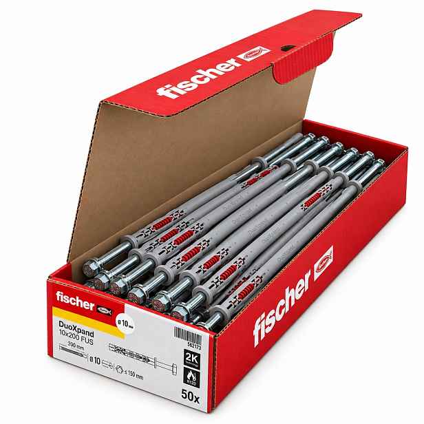 Fischer DuoXpand 10x200 Fus rámový kolík s vrutem, 50 ks