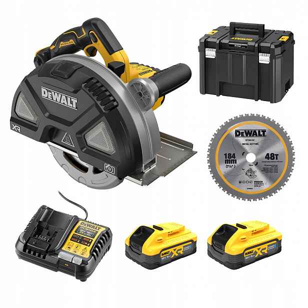 Pila na kov DeWALT DCS383H2 18V Xr Powerstack Bl 2x5Ah 184 mm kufr