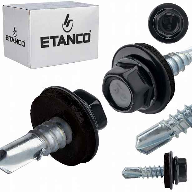 Samovrtné šrouby do kovu 5 mm 5,5 x 19 mm Ral 7016 250 ks Etanco GT5 Z14
