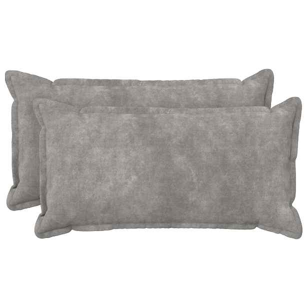 vidaXL Polštář HOUTEN 2 ks Světle šedá Mikrovláknová fleece