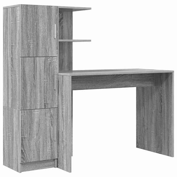 vidaXL Stůl Šedá Sonoma 133.5 x 50 x 124 cm 2 ks