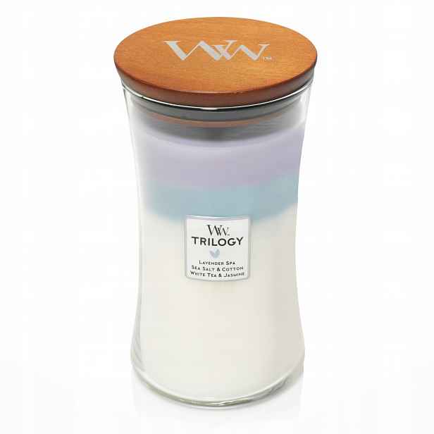 WoodWick vonná sójová svíčka Trilogy Calming Retreat velká 610 g