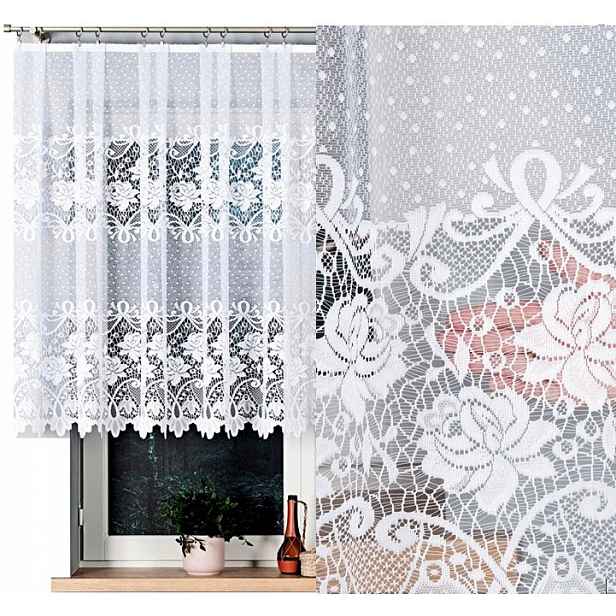 Záclona Demetria 500x120cm rovná (hotová) s lemem