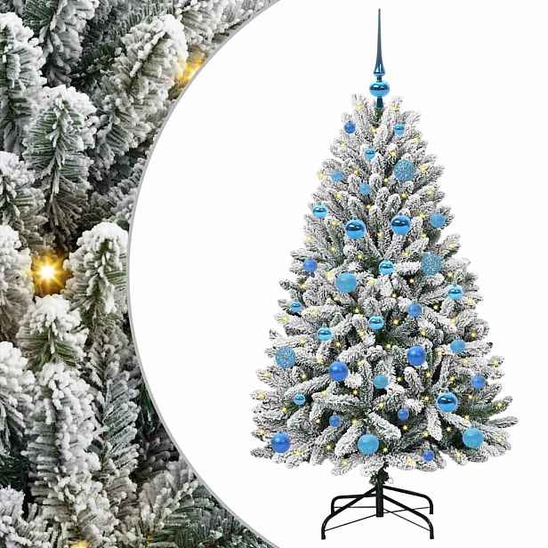 vidaXL Umělý vánoční stromeček 150 cm 150 LED Teplá bílá PVC a ocel