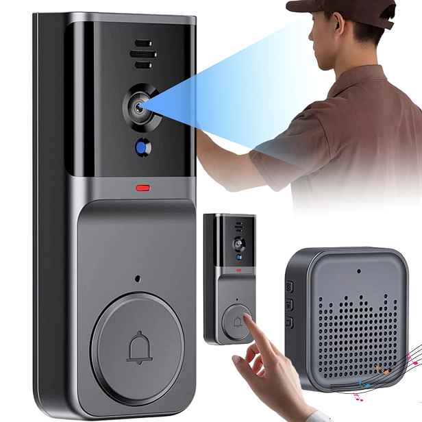 Bezdrátový Wifi Dveřní Zvonek S Hd Kamerou, Inteligentní Videotelefon