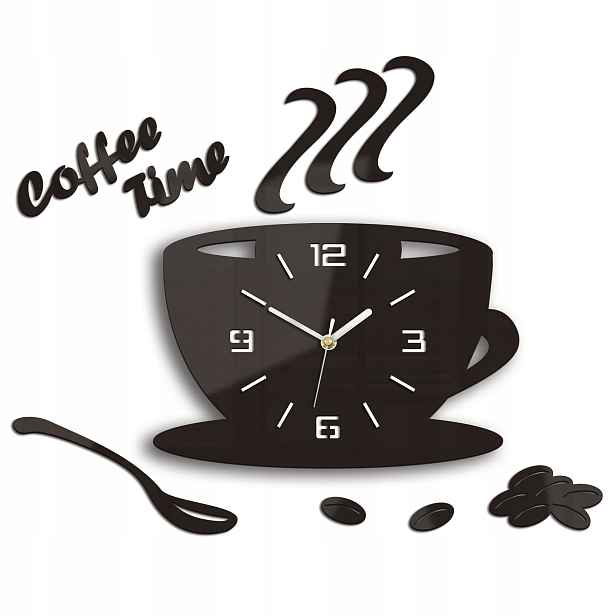 Nástěnné hodiny ModernClock – Šálek Wenge