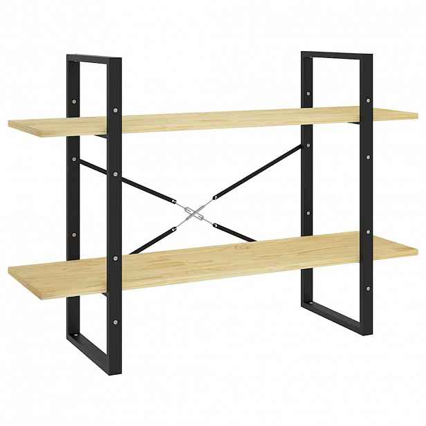 vidaXL Knihovna se 2 policemi 100 x 30 x 70 cm masivní borovice
