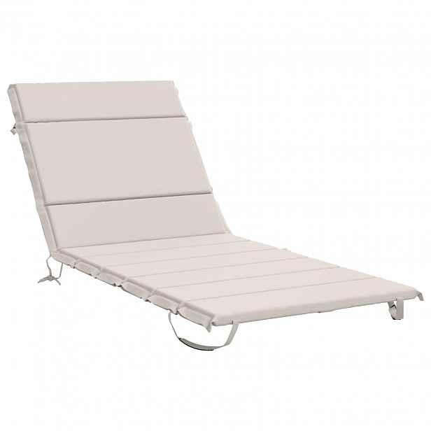 vidaXL Polštář na lehátko GEMERT 100% polyester Bílá 200 x 80 x 3 cm