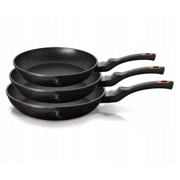 Sada 3 Granitových Pánví Berlingerhaus Black Rose BH-6158