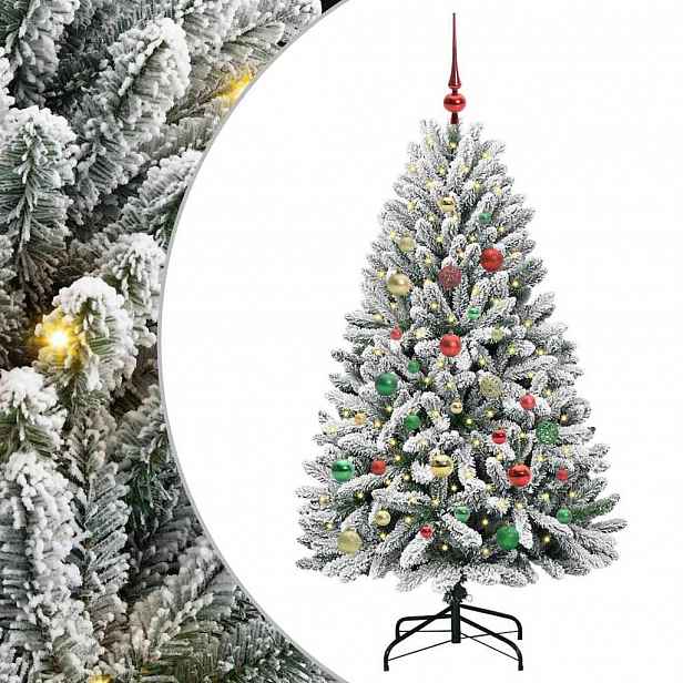 vidaXL Umělý vánoční stromeček 150 cm 150 LED Teplá bílá PVC a ocel