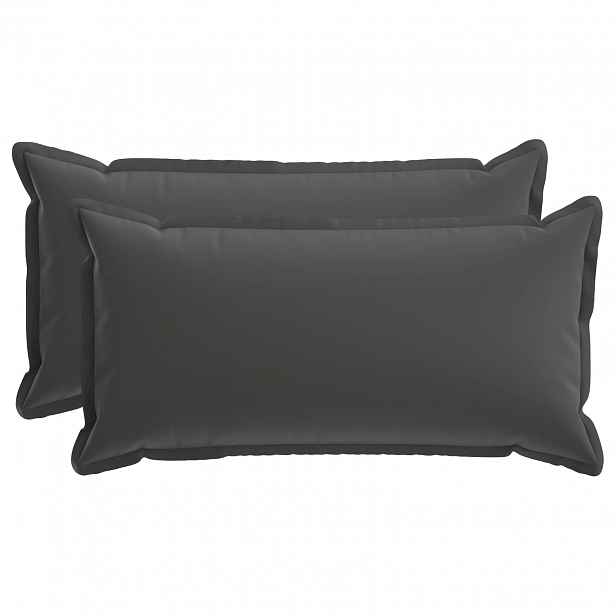 vidaXL Povlak na polštář 2 ks HOUTEN Antracitová 40 x 80 cm Polyester