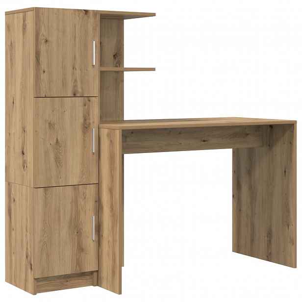 vidaXL Stůl Artisanový dub 133.5 x 50 x 124 cm 2 ks