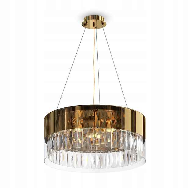 Závěsné svítidlo lustr křišťálový skleněný zlatý glamour 50 cm Maytoni