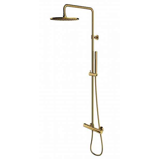 OMNIRES Y - Sprchový set s termostatem, průměr 25 cm, zlatá Y1244SUGL
