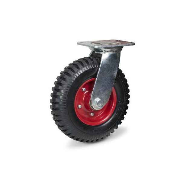 Otočné pojezdové kolo d160/150kg, černá guma, kuličkové ložisko