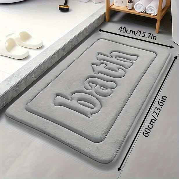TEMU 2D plochý potisk Vysoce absorpční podložka na podlahu z paměťové pěny - Rychleschnoucí, protiskluzová, měkká a pohodlná, vhodná do kuchyně,
