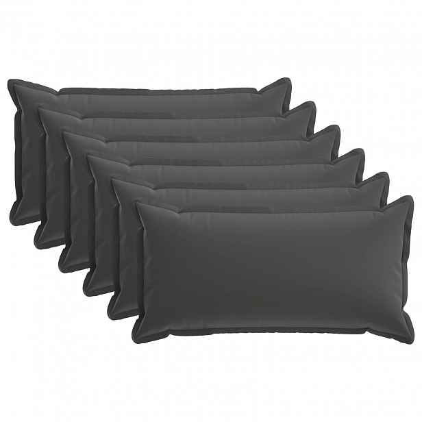 vidaXL Povlak na polštář 6 ks HOUTEN Antracitová 40 x 80 cm Polyester