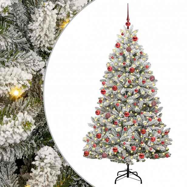 vidaXL Umělý vánoční stromeček 180 cm 300 LED Teplá bílá PVC a ocel