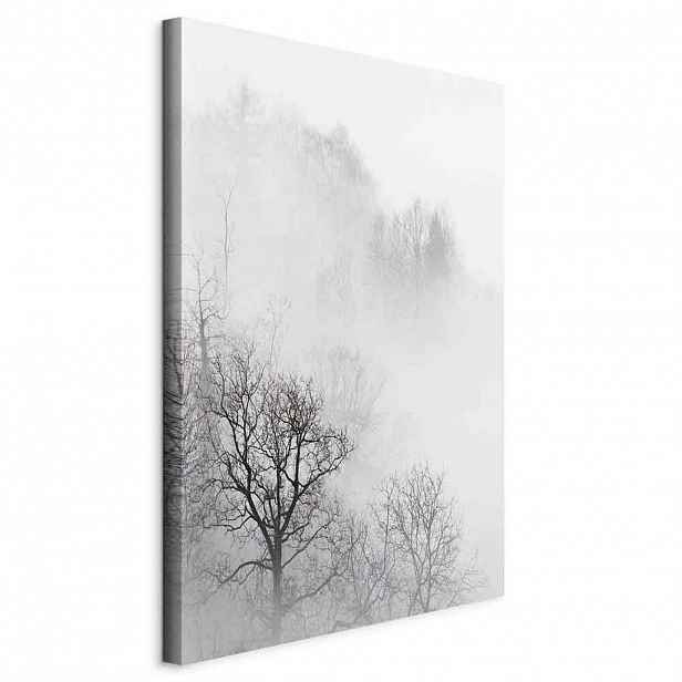 artgeist MALBA NA PLÁTNĚ, krajina a příroda, abstraktní, stromy, hory, oblaka, 40/60/1.2 cm
