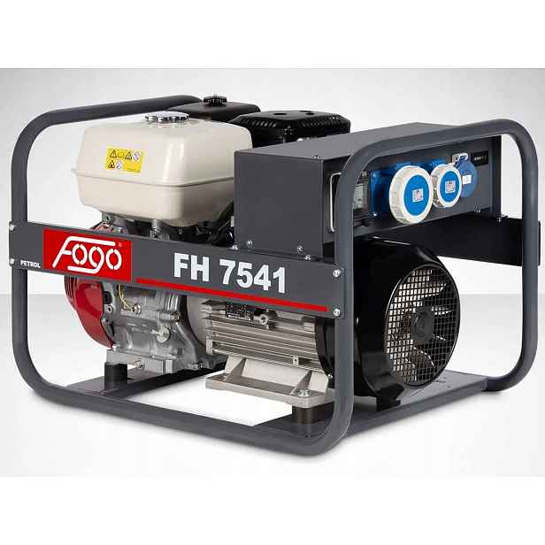 Jednofázový přenosný generátor Fogo FH7541 6,2 kW benzín