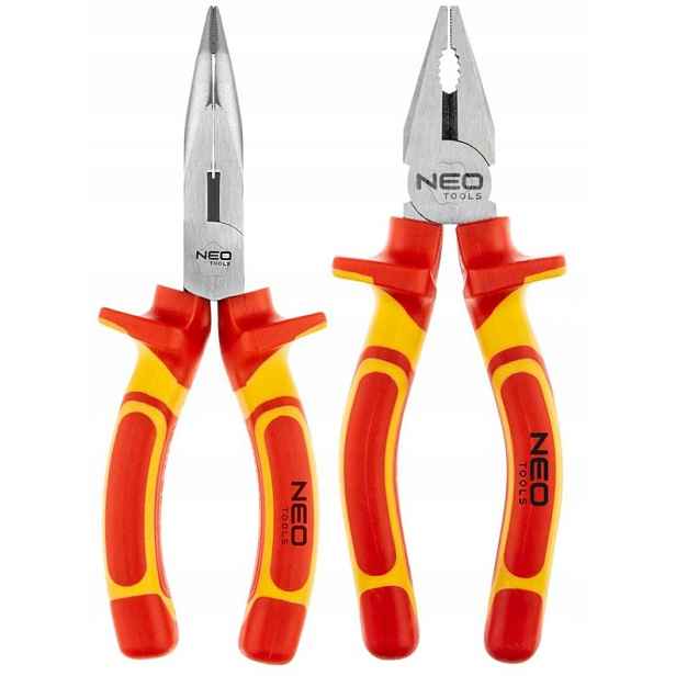 Neo Tools Sada Kleští Pro Elektrikáře 180 MM 01-221 01-228 Kombinačky Kpl